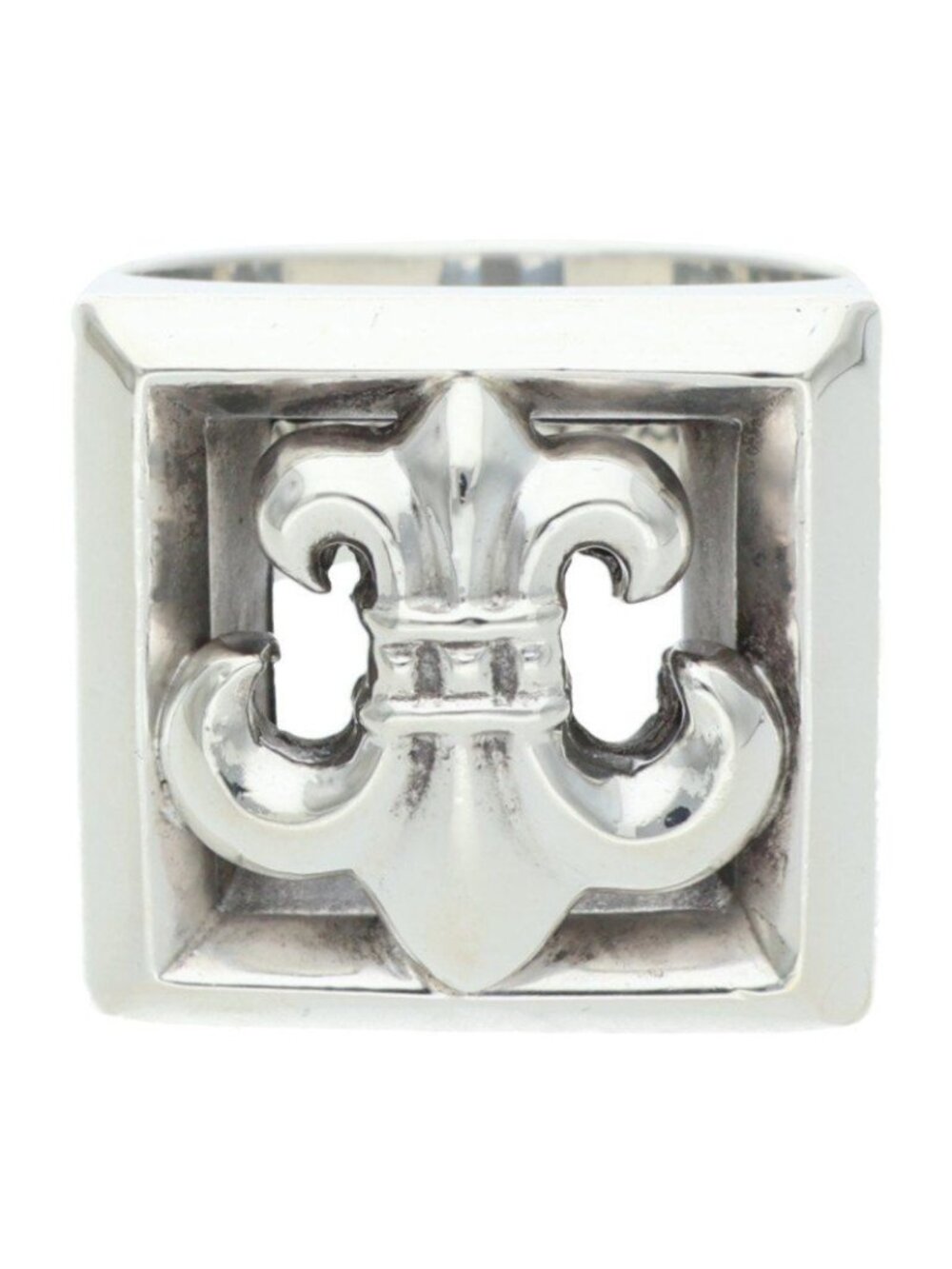 Chrome Hearts Letter Block BS Flare Silver Ring